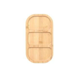 Petisqueira Retangular com 3 Divisórias Havan Casa 25 cm - Bambu