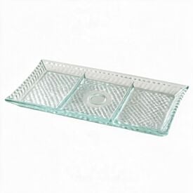 Petisqueira Retangular Zafira Natural 17X32,5Cm Vitazza - Transparente