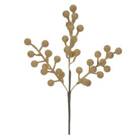 Pick Natalino Florarte 25Cm Azevinho Dourado