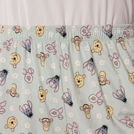 Pijama Feminino Curto Peletizado Disney Pooh And Friends Off White