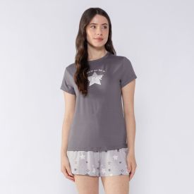 Pijama Feminino Estrela Curto Camila Moretti