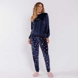 Pijama Feminino Longo Em Plush Star Girl Camila Moretti