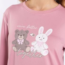 Pijama Feminino Longo Urso Camila Moretti