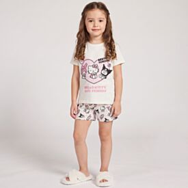 Pijama Infantil Menina 4 a 10 Anos Curto Hello Kitty e Friends Disney