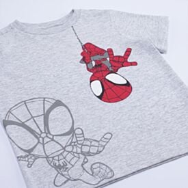 Pijama Infantil Menino 1 a 3 Anos Curto Spider Disney Mescla