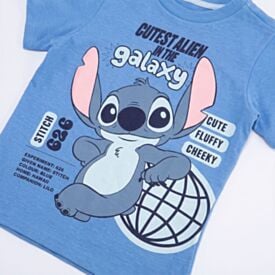 Pijama Infantil Menino 1 a 3 Anos Curto Stitch Disney
