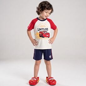 Pijama Infantil Menino 4 a 10 Anos Curto Mcquenn Disney Off White
