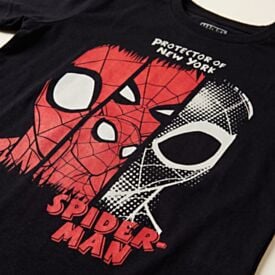Pijama Infantil Menino 4 a 10 Anos Curto Spider Disney Preto