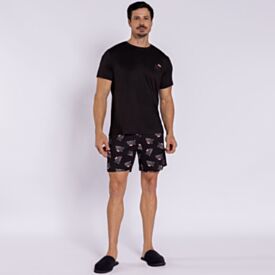 Pijama Masculino Curto Peletizado Marvel X-Men Preto