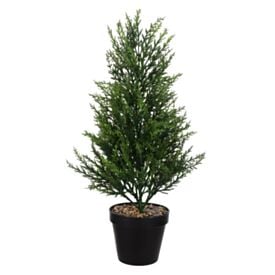 Arranjo Pinheiro Verde com Vaso Plástico Florarte 49Cm