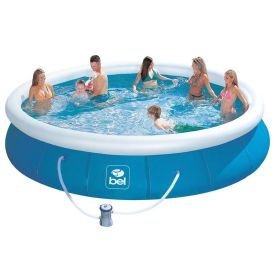 Piscina Inflável 12.000 Litros Com Cobertura e Filtro Bel