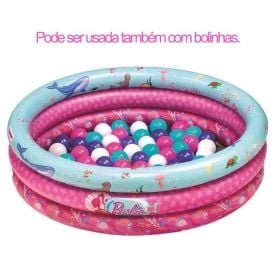 Piscina Infantil Inflável Barbie 2 em 1 com 25 Bolinhas Fun - F0000-3