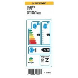Pneu Dunlop Sp Sport Fm800 195/55 R16 - Preto