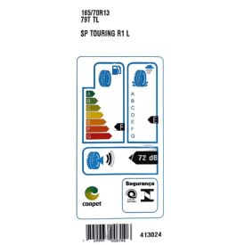 Pneu Dunlop Sp Touring R1 165/70 R13 - Preto