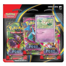 Pok&eacute;mon Blister Triplo Mega Evolu&ccedil;&atilde;o Fogo Fantasmag&oacute;rico Copag - Sortido