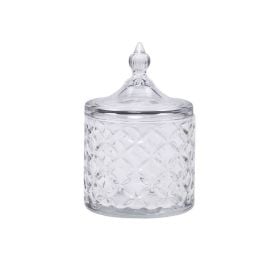 Porta Algodão e Sabonete Lyor de Cristal 10X15,5Cm - Lile