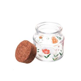 Porta Condimentos De Vidro Com Rolha Flora Lyor - 140ml
