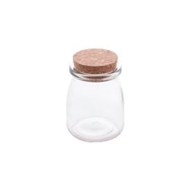Porta Condimentos Redondo Com Tampa Rolha Lyor - 190 Ml