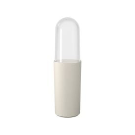 Porta Escova Dental Com Tampa Serene Coza 21Cm - Cinza Claro