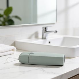 Porta Escova Dental Up Ou - Verde Sálvia Fechado