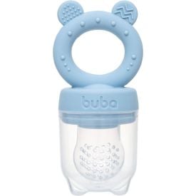 Porta Frutinhas em Silicone Ursinho Buba 6M - Azul Claro