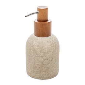 Porta Sabonete Líquido Linen 250Ml Wolff - BEGE