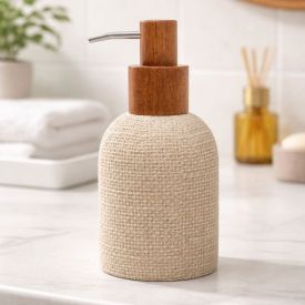 Porta Sabonete Líquido Linen 250Ml Wolff - BEGE
