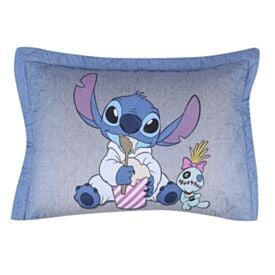 Porta Travesseiro Infantil Estampado Disney Hedrons - Stitch Relax