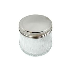 Pote Canelado Com Tampa De Metal 400Ml Dynasty - Prata