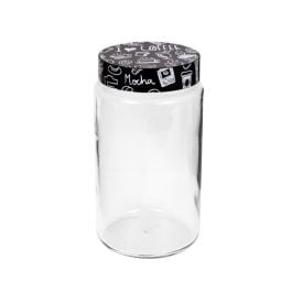 Pote De Vidro Com Tampa Decorada Havan Casa 2 Litros - Transparente
