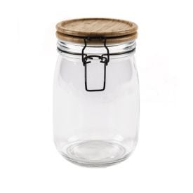 Pote De Vidro Com Tampa Em Bambu Havan Casa - 900ml
