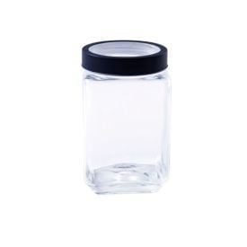Pote De Vidro Com Tampa Gastro Lyor 1,7L - Preto