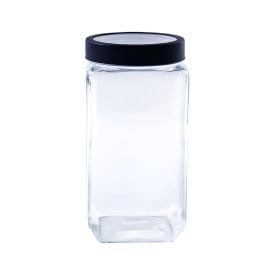 Pote de Vidro com Tampa Gastro Lyor 2,2 Litros - Preto