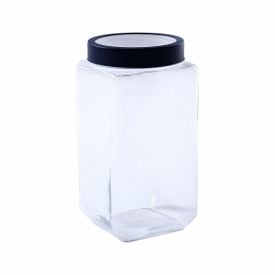 Pote de Vidro com Tampa Gastro Lyor 2,2 Litros - Preto
