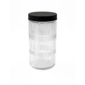 Pote De Vidro Com Tampa Havan Casa 1,7 Litro - Preto