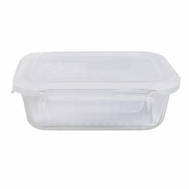 Pote de Vidro Hermético Retangular Canelado Havan Casa 640Ml - Transparente