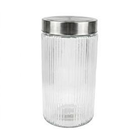 Pote de Vidro Sleek com Tampa Inox 1,8L Mimo Style