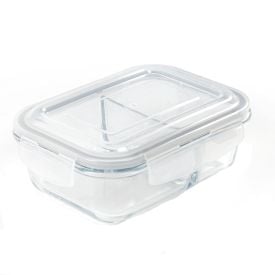 Pote Hermético Com Divisória E Tampa Lyor 640Ml - Vidro