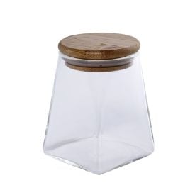 Pote Hermético Com Tampa De Bambu Havan Casa 350Ml - Vidro