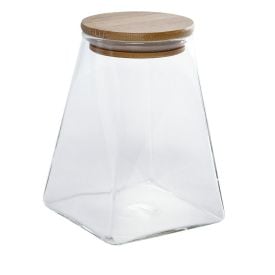 Pote Hermético Com Tampa De Bambu Havan Casa 920Ml - Vidro