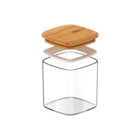 Pote Hermético Keep Ou 150Ml - Transparente e Bambu