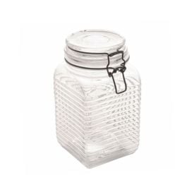 Pote Hermético Quadrado Lyor 1,3 Litros - Preto