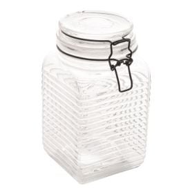 Pote Hermético Quadrado Lyor 1,7 Litros - Preto