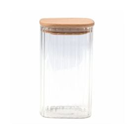 Pote Hermético Quadrado Com Tampa Havan Casa 1,3 Litros - Bambu