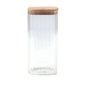 Pote Hermético Quadrado Com Tampa Havan Casa 1,6 Litros - Bambu