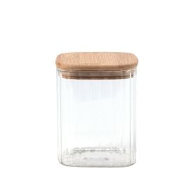 Pote Hermético Quadrado Com Tampa Havan Casa 940 Ml - Bambu