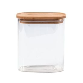 Pote Hermético Retangular Com Tampa Havan Casa 1,04 Litros - Bambu
