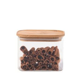 Pote Hermético Retangular Com Tampa Havan Casa 630 Ml - Bambu