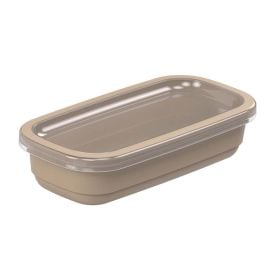 Pote Retangular com Visor Lume 600Ml Plasútil