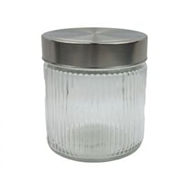 Pote Vidro Sleek Tampa Inox 940Ml Mimo Style